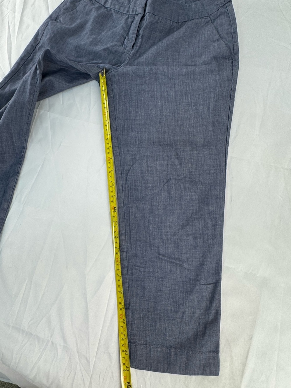 Express MenSlim Crop Chinos in Blue-Gray - Picture 3 of 6
